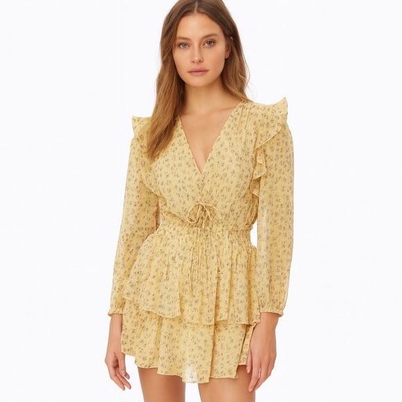 Endless Rose Dresses & Skirts - NWT Yellow Ruffle Romper